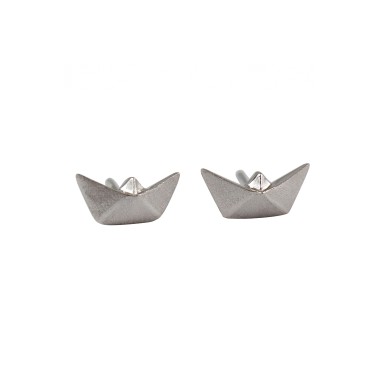 Boucles d'oreilles bateau Origami