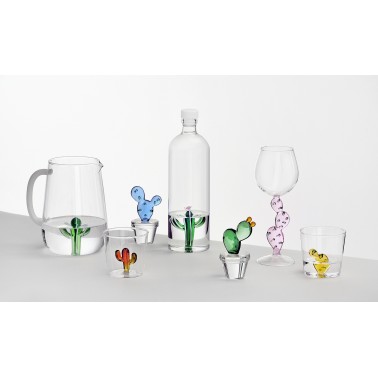 Bouteille en verre cactus