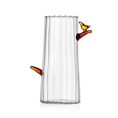 Vase en verre oiseau