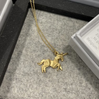 Collier licorne Origami